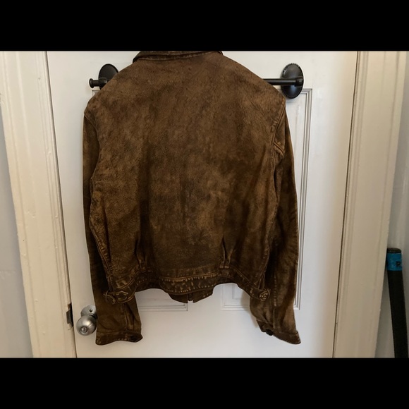 Ralph Lauren Brown Crop Leather Jacket - Picture 8 of 9